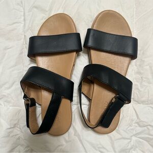 Nisolo Black Leather Sandals Size 8